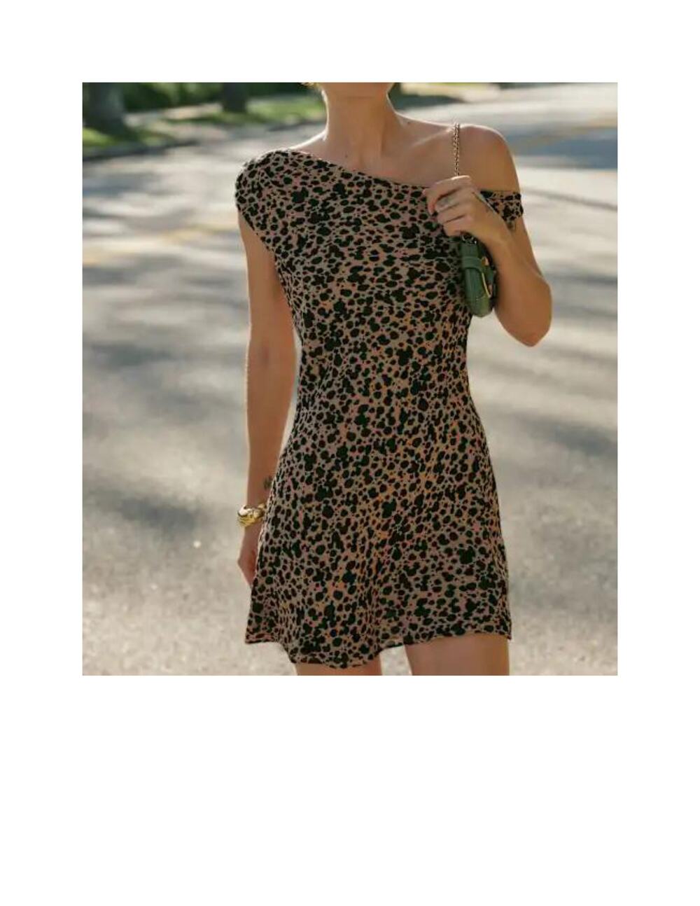 Reformation Kristine Dress Blitz Leopard Print Dress - Size 10